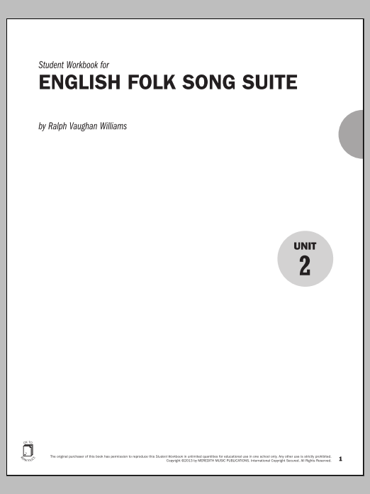 Guides to Band Masterworks, Vol. 3 - Student Workbook - English Folk Song Suite (Instrumental Method) von Ralph Vaughan Williams