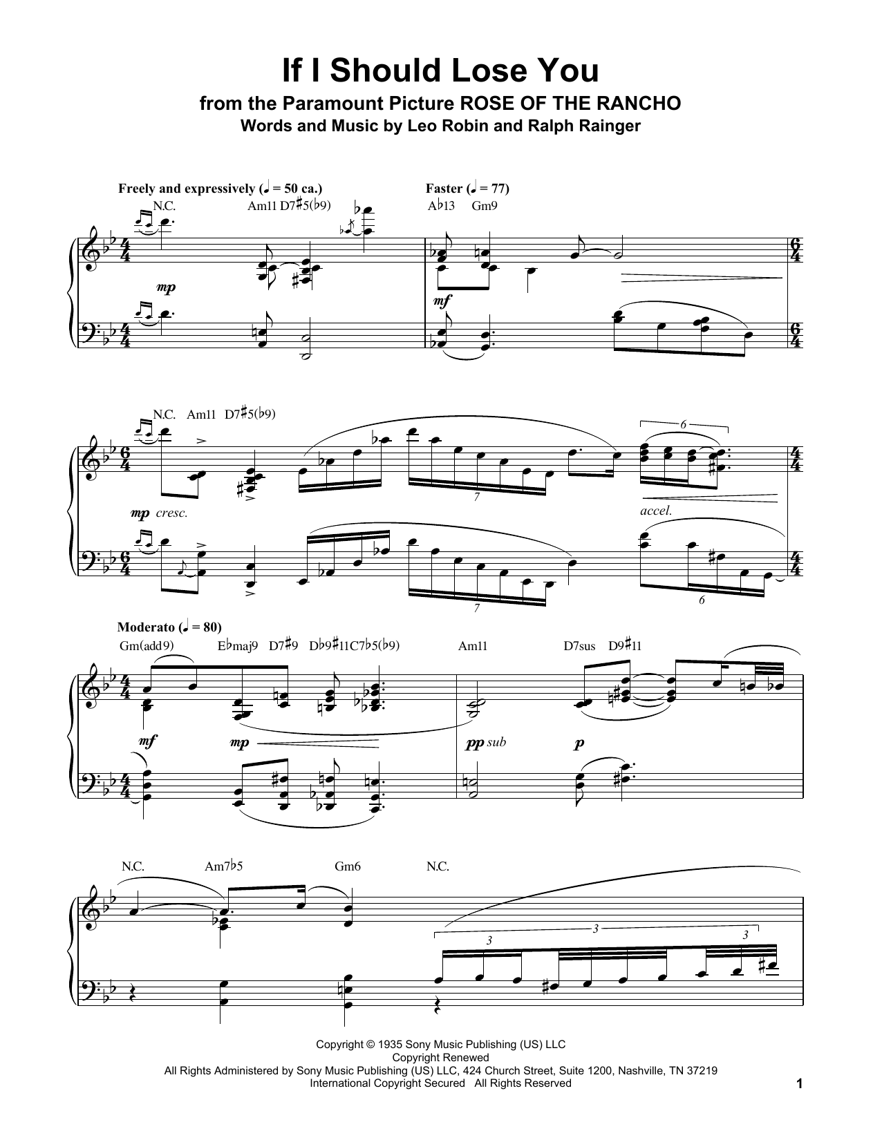 If I Should Lose You (Piano Transcription) von Oscar Peterson