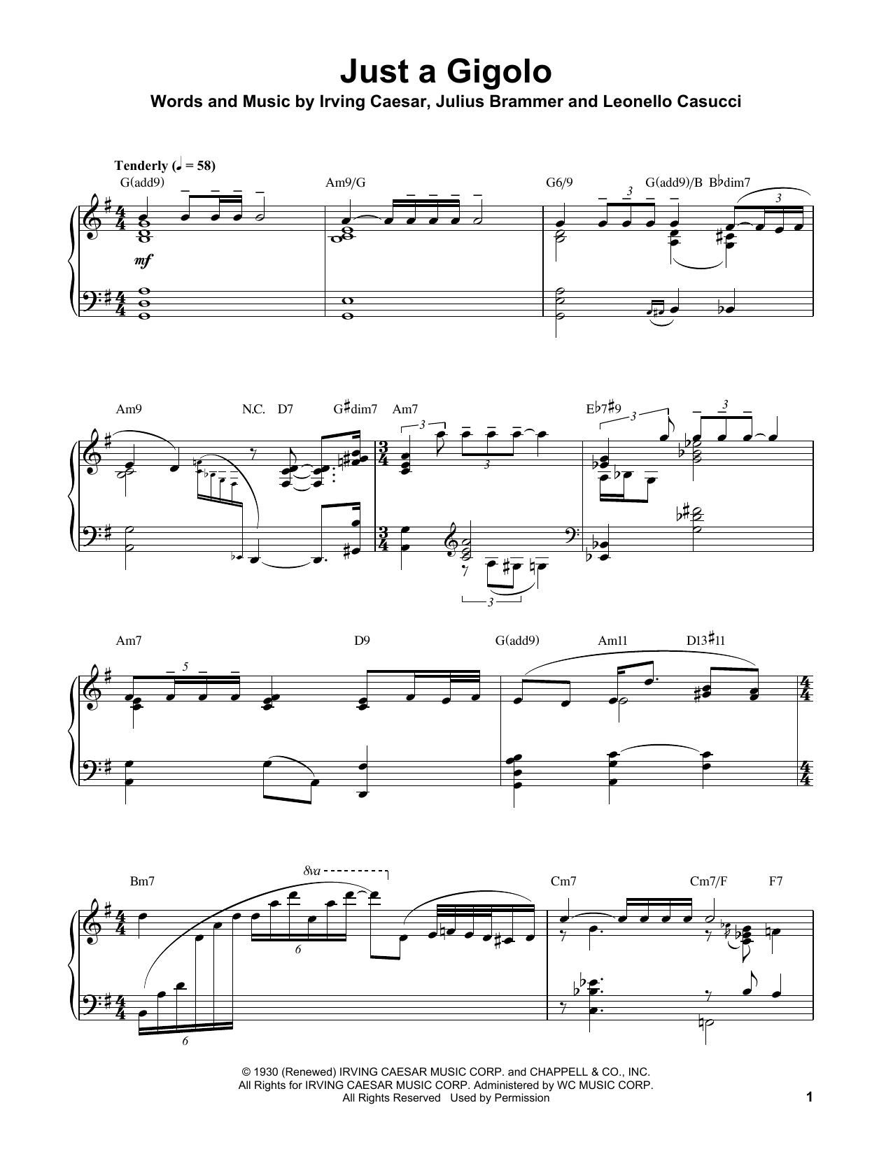 Just A Gigolo (Piano Transcription) von Oscar Peterson