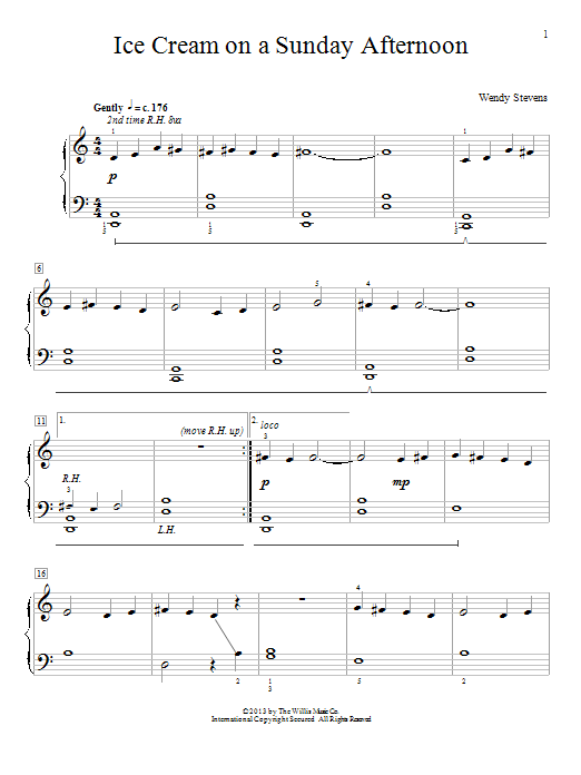 Ice Cream On A Sunday Afternoon (Educational Piano) von Wendy Stevens