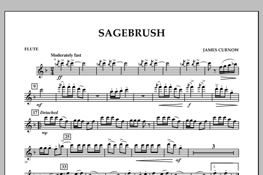 Sagebrush - Flute (Concert Band) von James Curnow