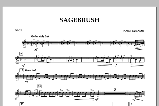 Sagebrush - Oboe (Concert Band) von James Curnow
