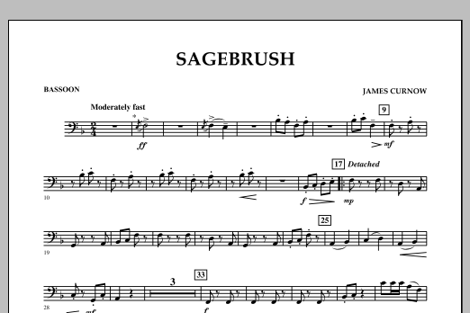 Sagebrush - Bassoon (Concert Band) von James Curnow