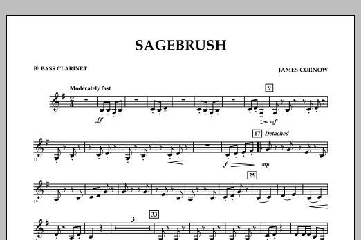 Sagebrush - Bb Bass Clarinet (Concert Band) von James Curnow