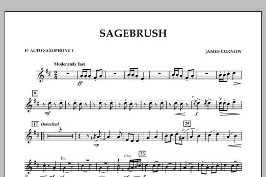 Sagebrush - Eb Alto Saxophone 1 (Concert Band) von James Curnow