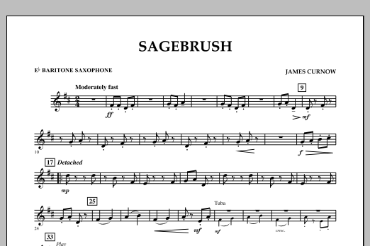 Sagebrush - Eb Baritone Saxophone (Concert Band) von James Curnow