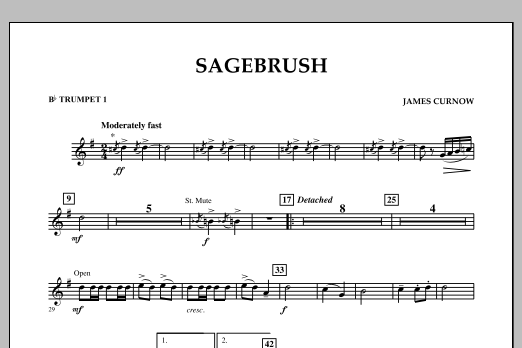 Sagebrush - Bb Trumpet 1 (Concert Band) von James Curnow