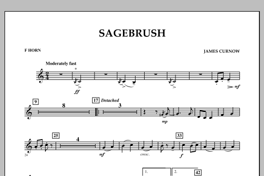 Sagebrush - F Horn (Concert Band) von James Curnow