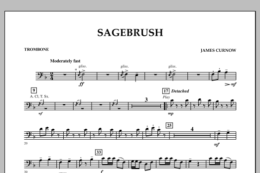 Sagebrush - Trombone (Concert Band) von James Curnow