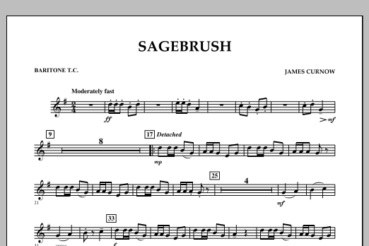 Sagebrush - Baritone T.C. (Concert Band) von James Curnow