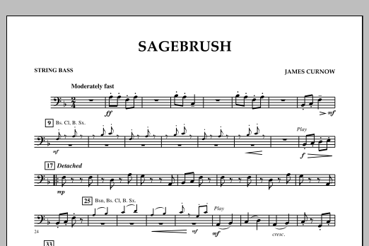 Sagebrush - String Bass (Concert Band) von James Curnow