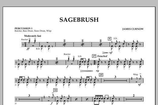 Sagebrush - Percussion 1 (Concert Band) von James Curnow