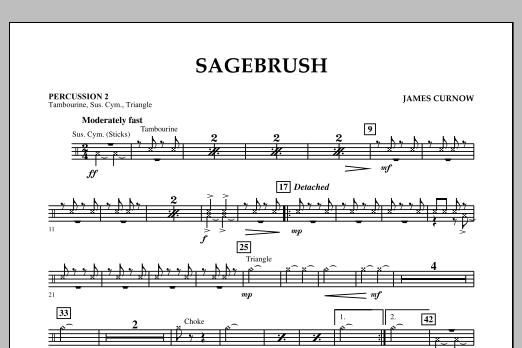 Sagebrush - Percussion 2 (Concert Band) von James Curnow