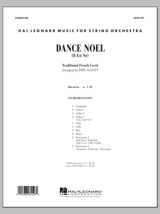 Dance Noel (Il Est Ne) - Conductor Score (Full Score) (Orchestra) von John Leavitt