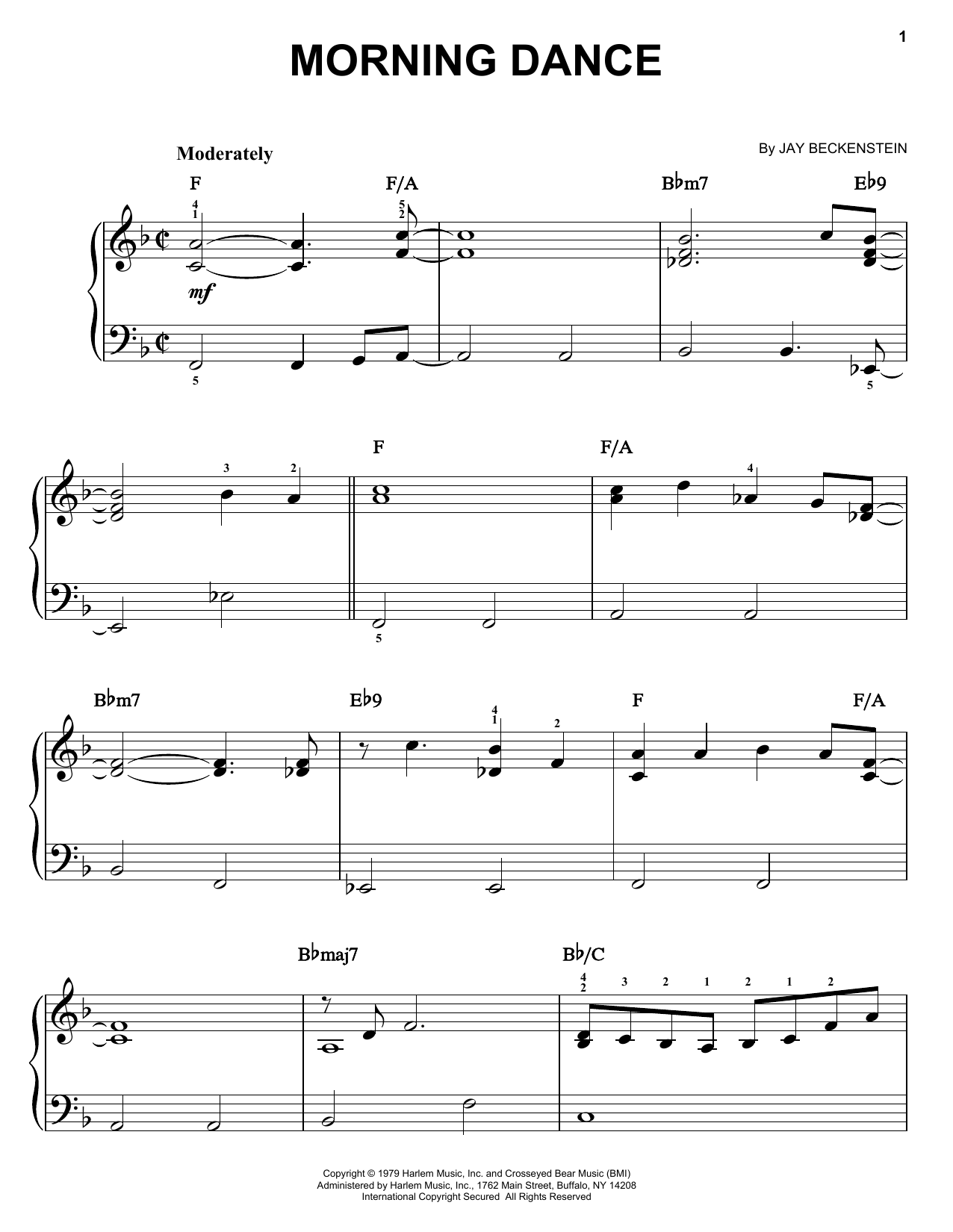 Morning Dance (Easy Piano) von Spyro Gyra