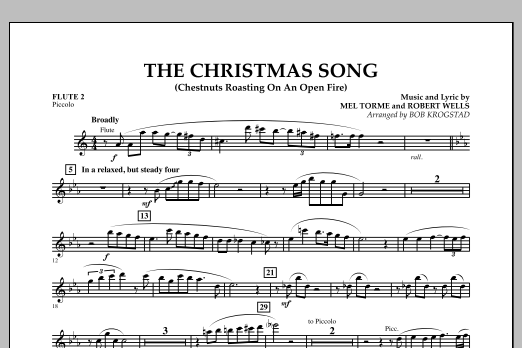 The Christmas Song (Chestnuts Roasting on an Open Fire) - Flute 2 (Full Orchestra) von Bob Krogstad