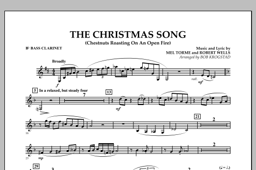 The Christmas Song (Chestnuts Roasting on an Open Fire) - Bb Bass Clarinet (Full Orchestra) von Bob Krogstad