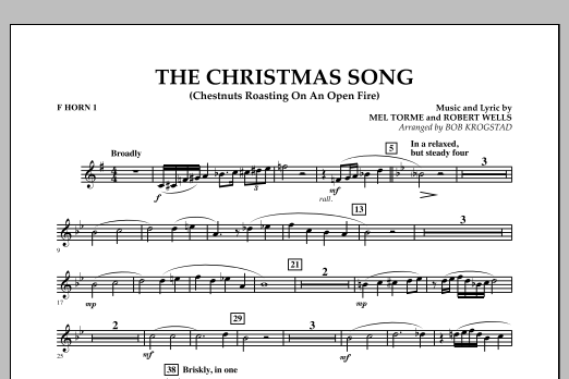 The Christmas Song (Chestnuts Roasting on an Open Fire) - F Horn 1 (Full Orchestra) von Bob Krogstad