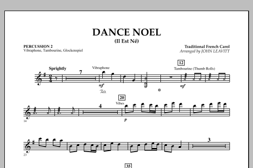Dance Noel (Il Est Ne) - Percussion 2 (Orchestra) von John Leavitt