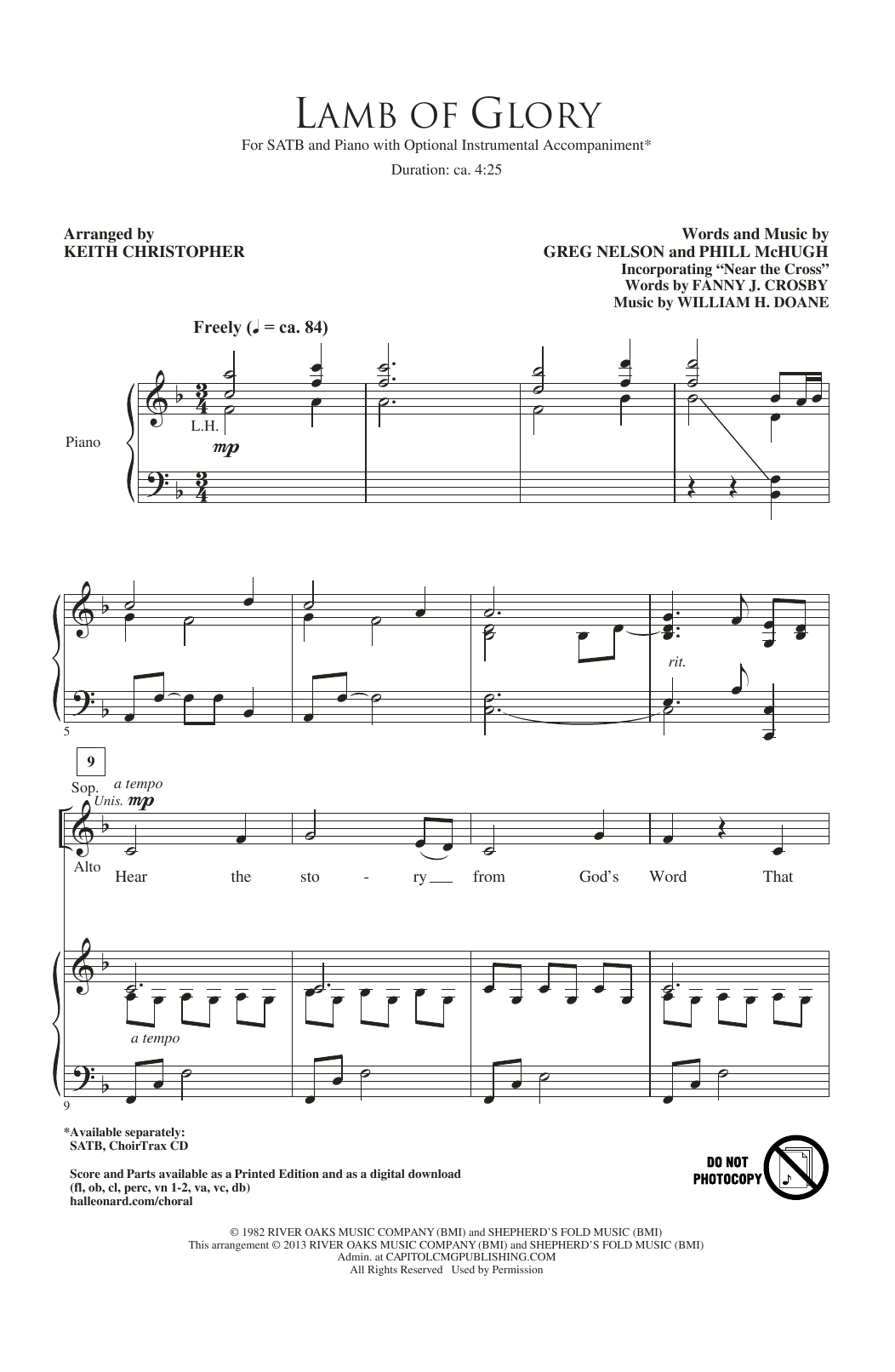 Lamb Of Glory (SATB Choir) von Keith Christopher