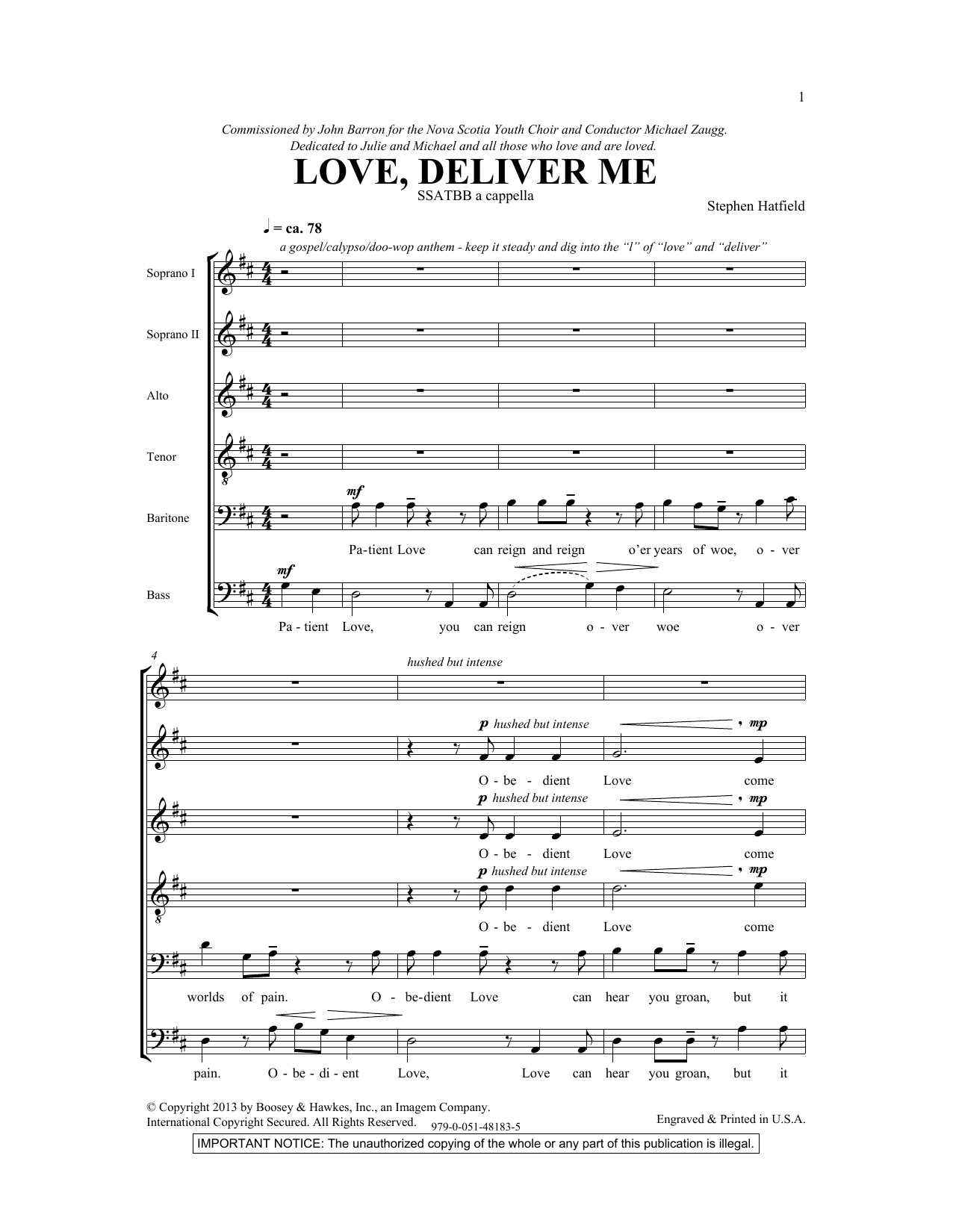Love Deliver Me (SATB Choir) von Stephen Hatfield