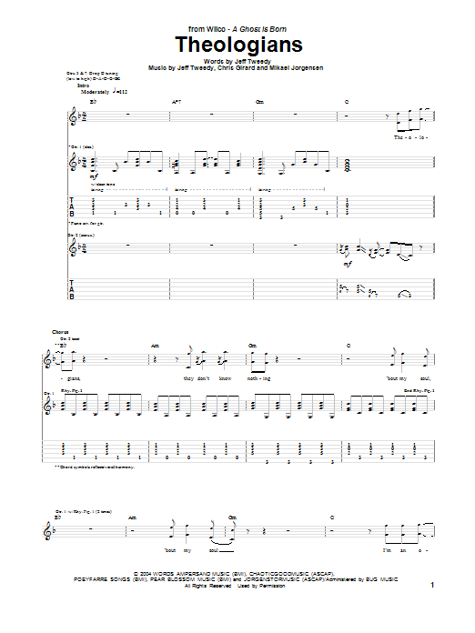 Theologians (Guitar Tab) von Wilco