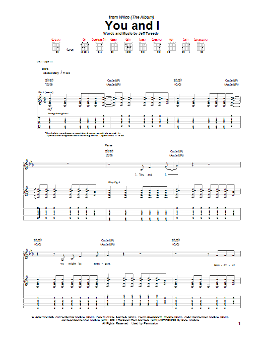 You And I (Guitar Tab) von Wilco
