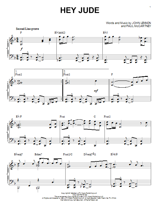 Hey Jude [Jazz version] (arr. Brent Edstrom) (Piano Solo) von The Beatles