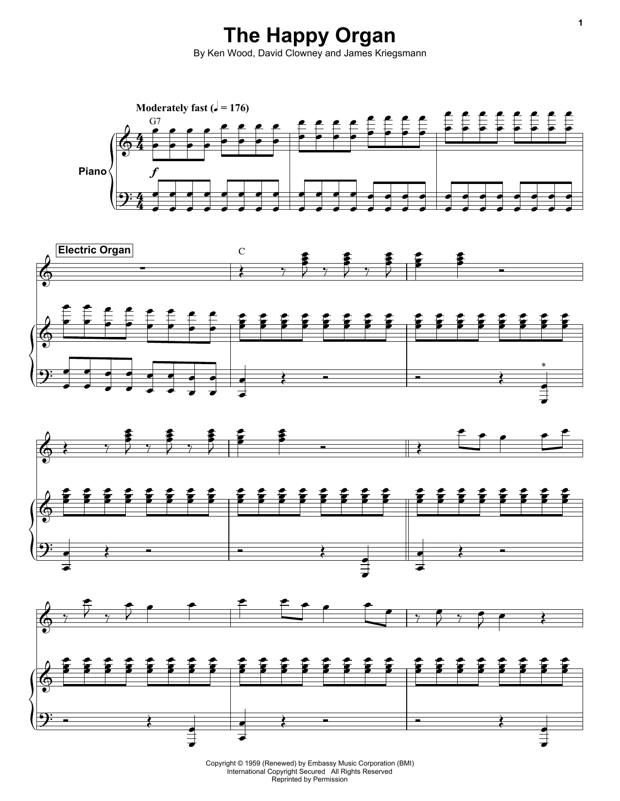 The Happy Organ (Keyboard Transcription) von Dave Baby Corter