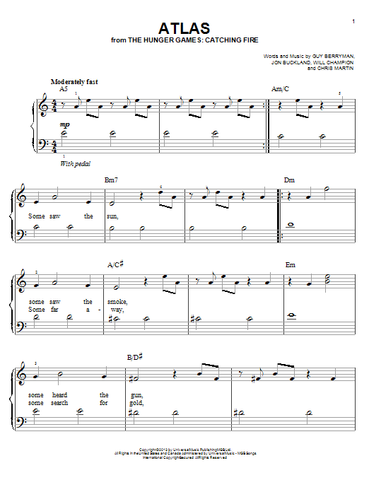 Atlas (Very Easy Piano) von Coldplay