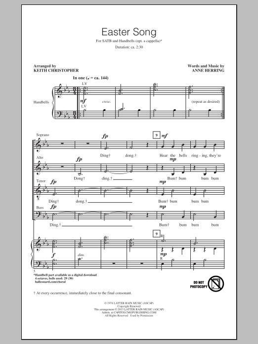 Easter Song (SATB Choir) von Keith Christopher