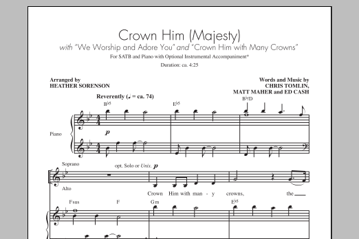 Crown Him (Majesty) (SATB Choir) von Heather Sorenson