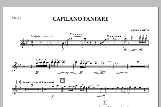 Capilano Fanfare (Digital Only) - Flute 2 (Concert Band) von Steve Smith