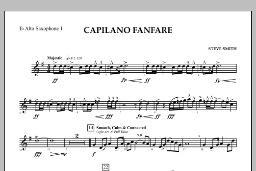 Capilano Fanfare (Digital Only) - Eb Alto Saxophone 1 (Concert Band) von Steve Smith