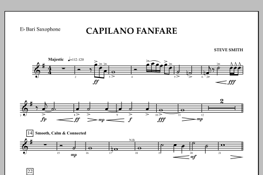 Capilano Fanfare (Digital Only) - Eb Baritone Saxophone (Concert Band) von Steve Smith