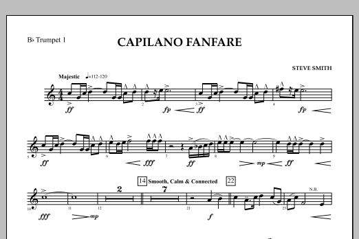 Capilano Fanfare (Digital Only) - Bb Trumpet 1 (Concert Band) von Steve Smith