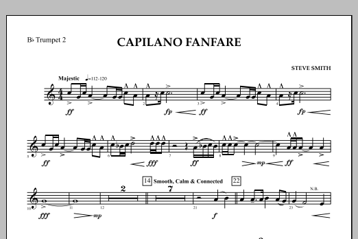 Capilano Fanfare (Digital Only) - Bb Trumpet 2 (Concert Band) von Steve Smith