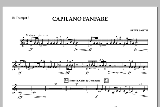 Capilano Fanfare (Digital Only) - Bb Trumpet 3 (Concert Band) von Steve Smith