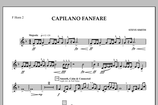 Capilano Fanfare (Digital Only) - F Horn 2 (Concert Band) von Steve Smith
