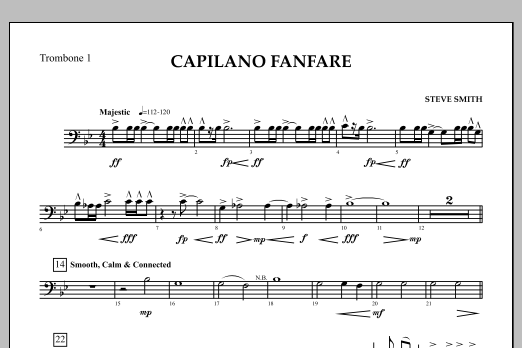 Capilano Fanfare (Digital Only) - Trombone 1 (Concert Band) von Steve Smith