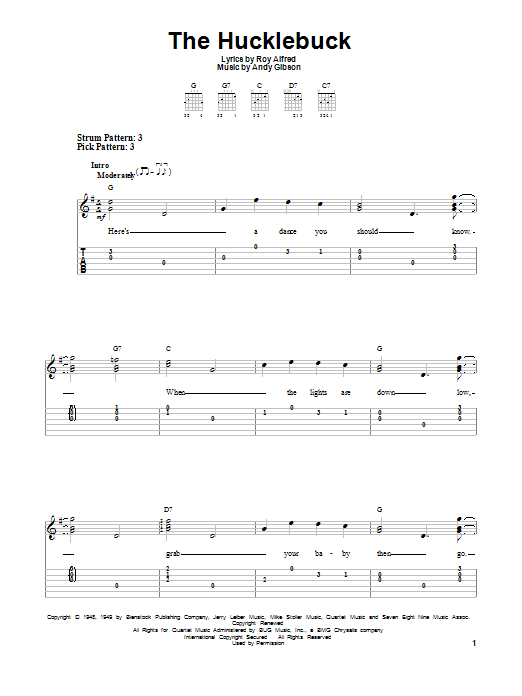 The Hucklebuck (Easy Guitar Tab) von Andy Gibson