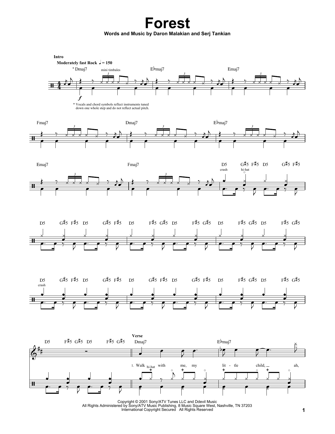 Forest (Drums Transcription) von System Of A Down