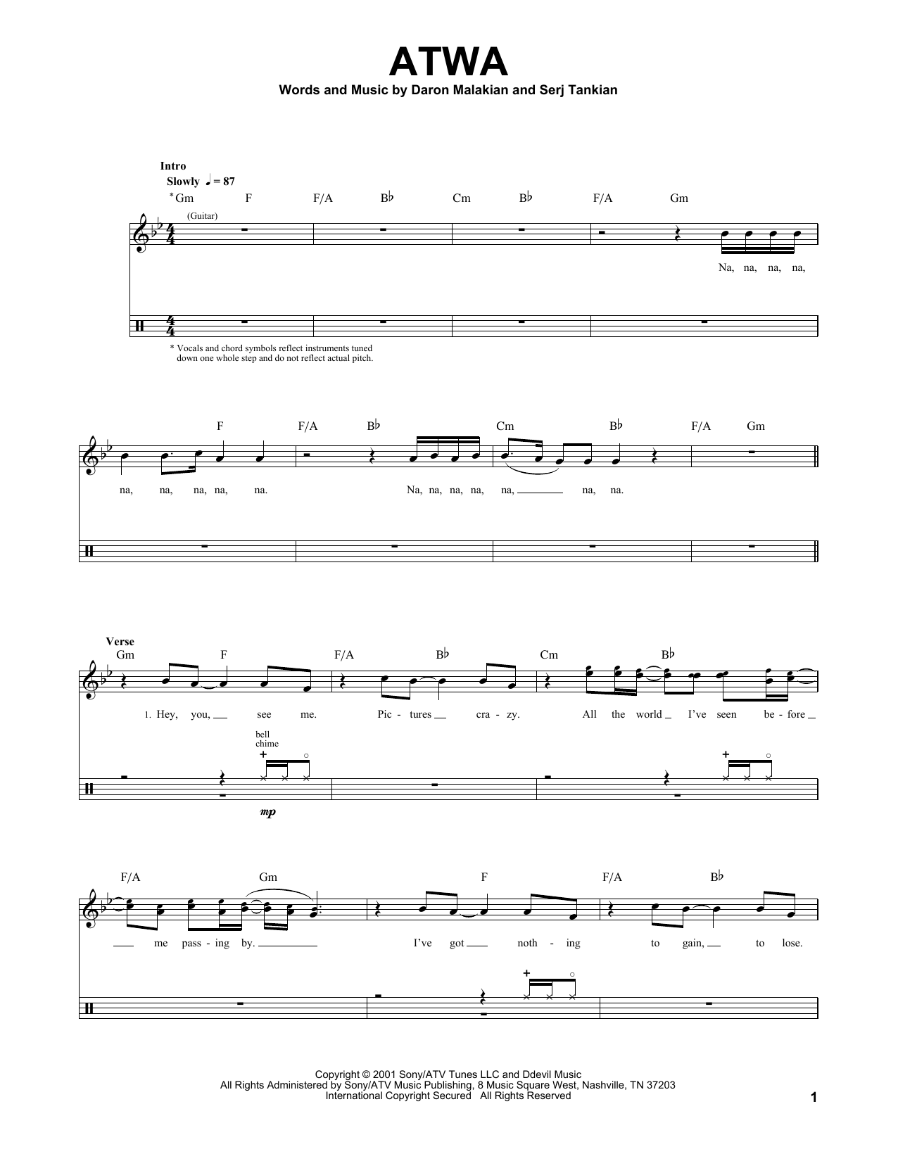 ATWA (Drums Transcription) von System Of A Down