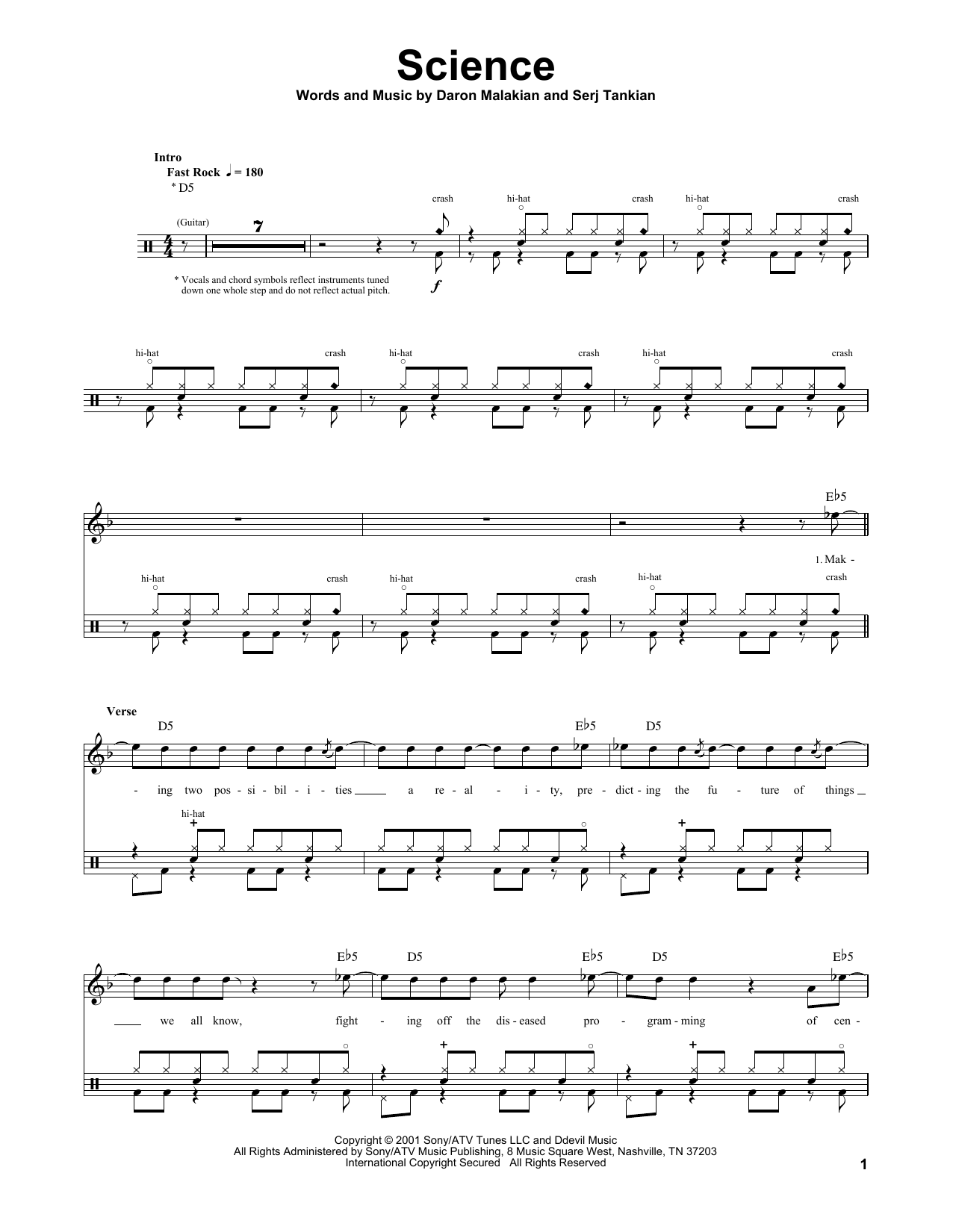 Science (Drums Transcription) von System Of A Down
