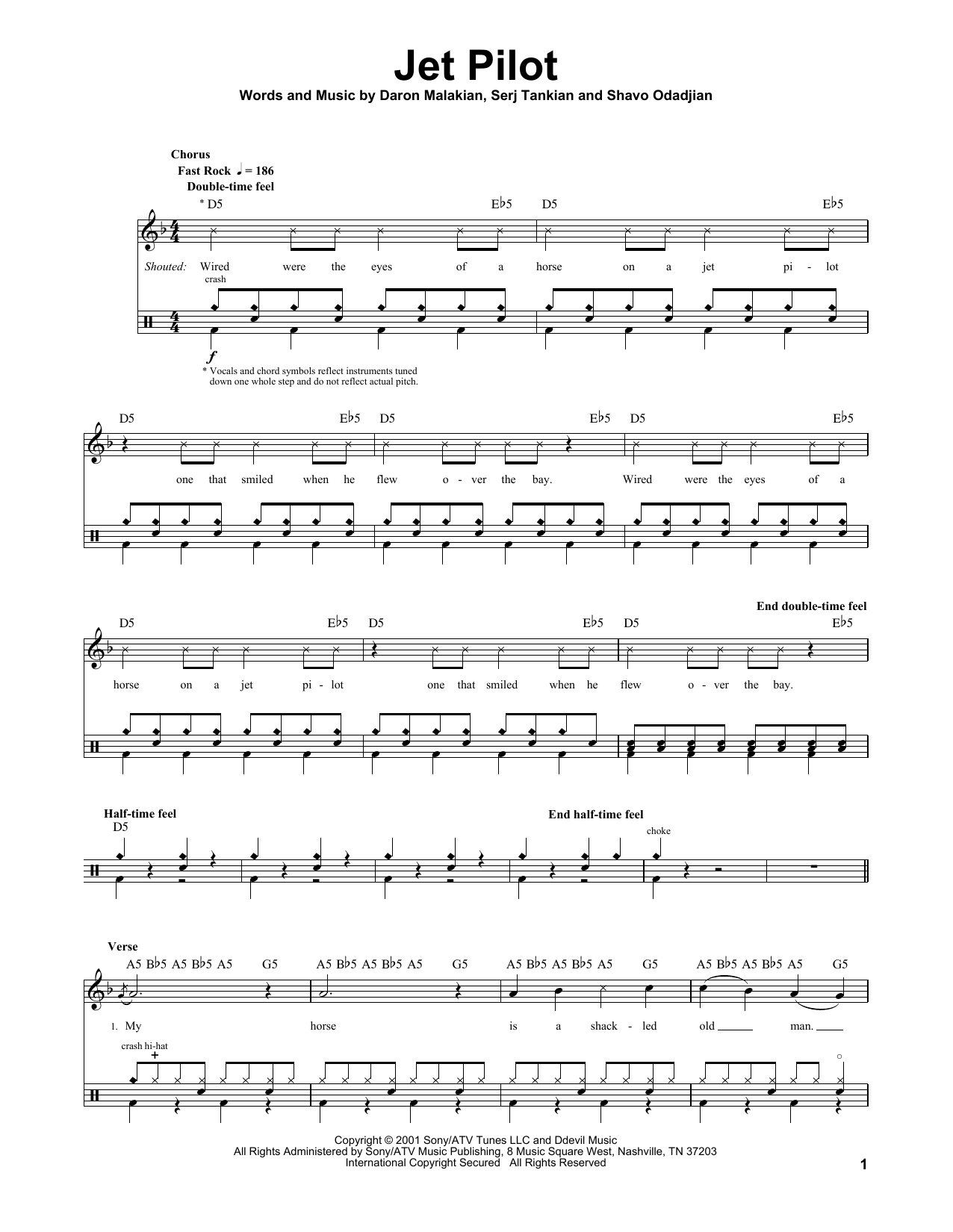 Jet Pilot (Drums Transcription) von System Of A Down