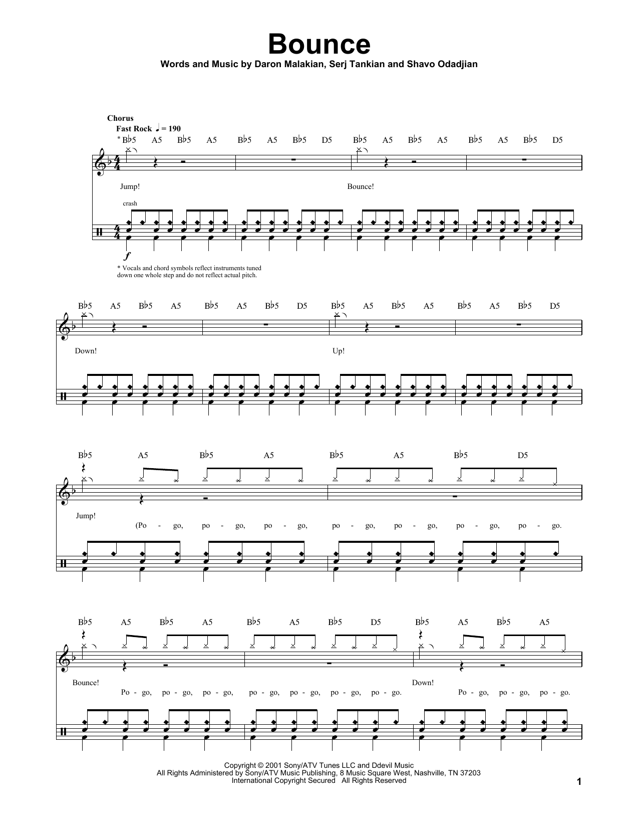 Bounce (Drums Transcription) von System Of A Down