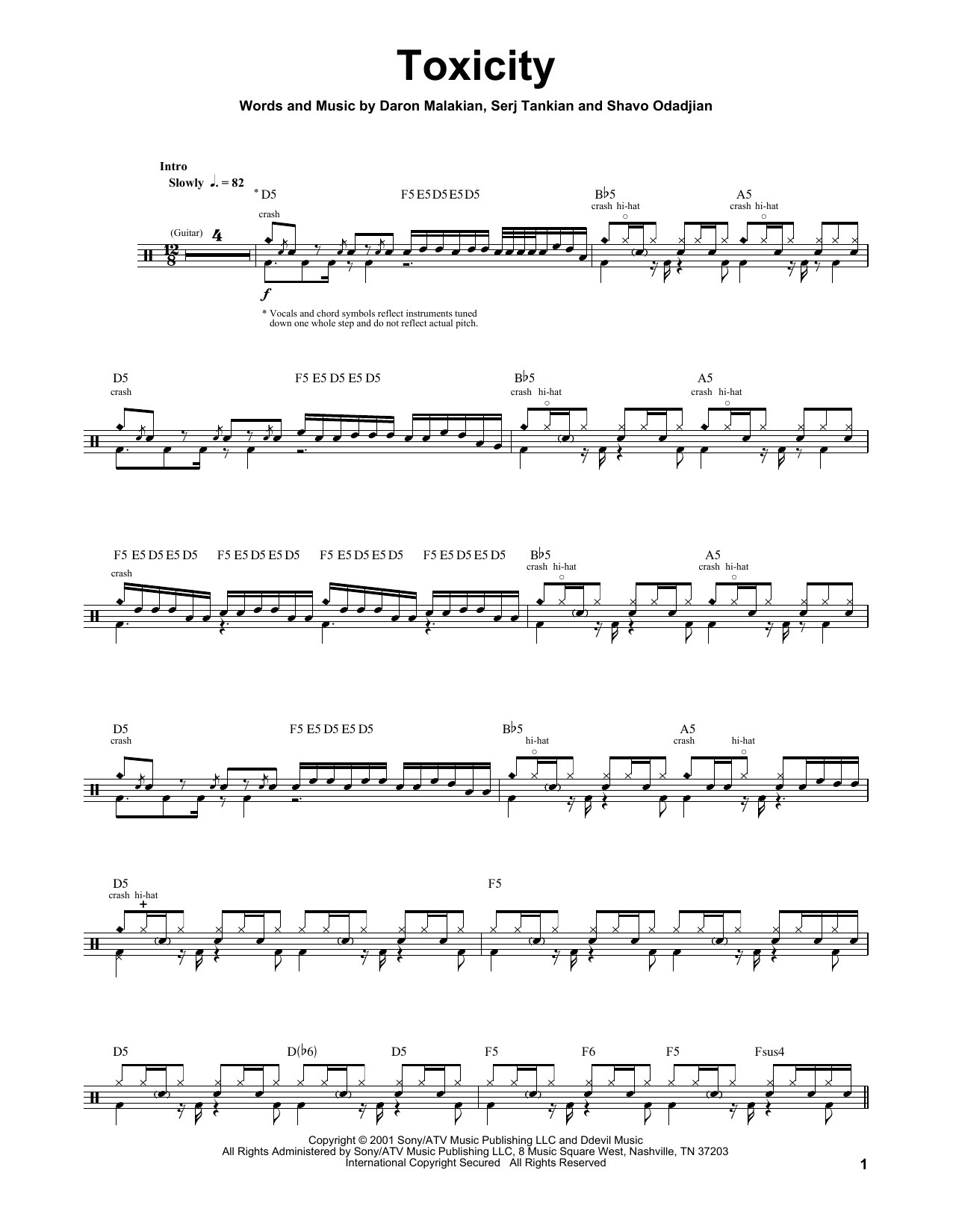 Toxicity (Drums Transcription) von System Of A Down