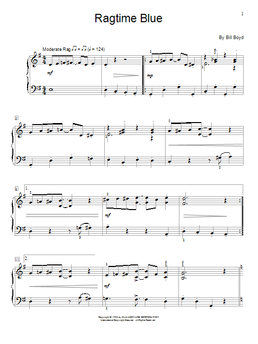 Ragtime Blue (Educational Piano) von Bill Boyd