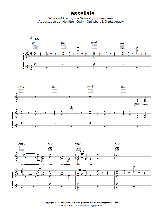 Tessellate (Piano, Vocal & Guitar Chords) von Ellie Goulding