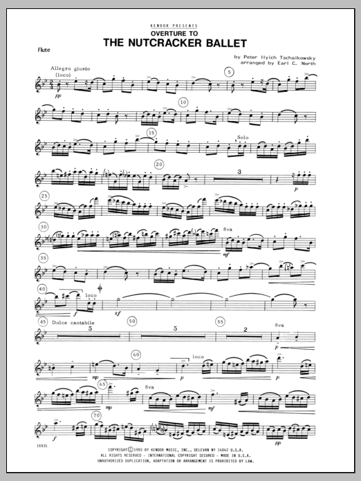 Overture To The Nutcracker Ballet - Flute (Woodwind Ensemble) von North